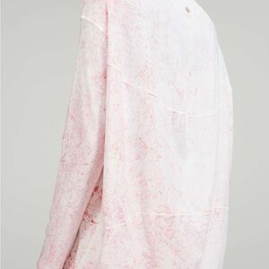 Lululemon Back in Action Top Cirrus Wash White Pink Peony Brier Rose size 10